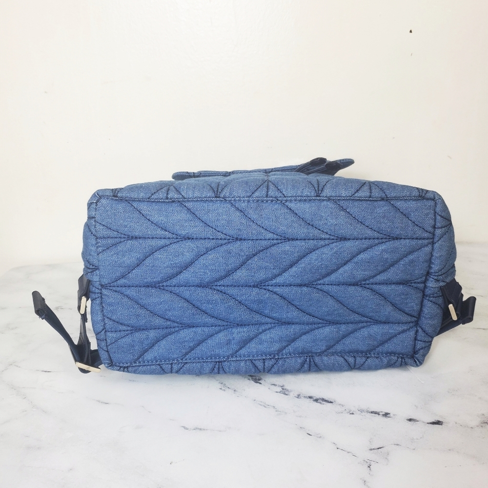 kate spade Quilted Denim Blue Backpack - Picture 5 of 7